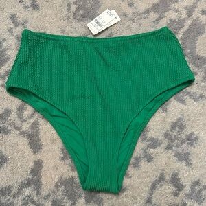 NWT Aerie Crinkle High Waisted Cheeky Bikini Bottom sz M